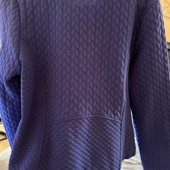 Isaac Mizrahi knit quilted moto jacket women’s size large - Picture 4 of 6